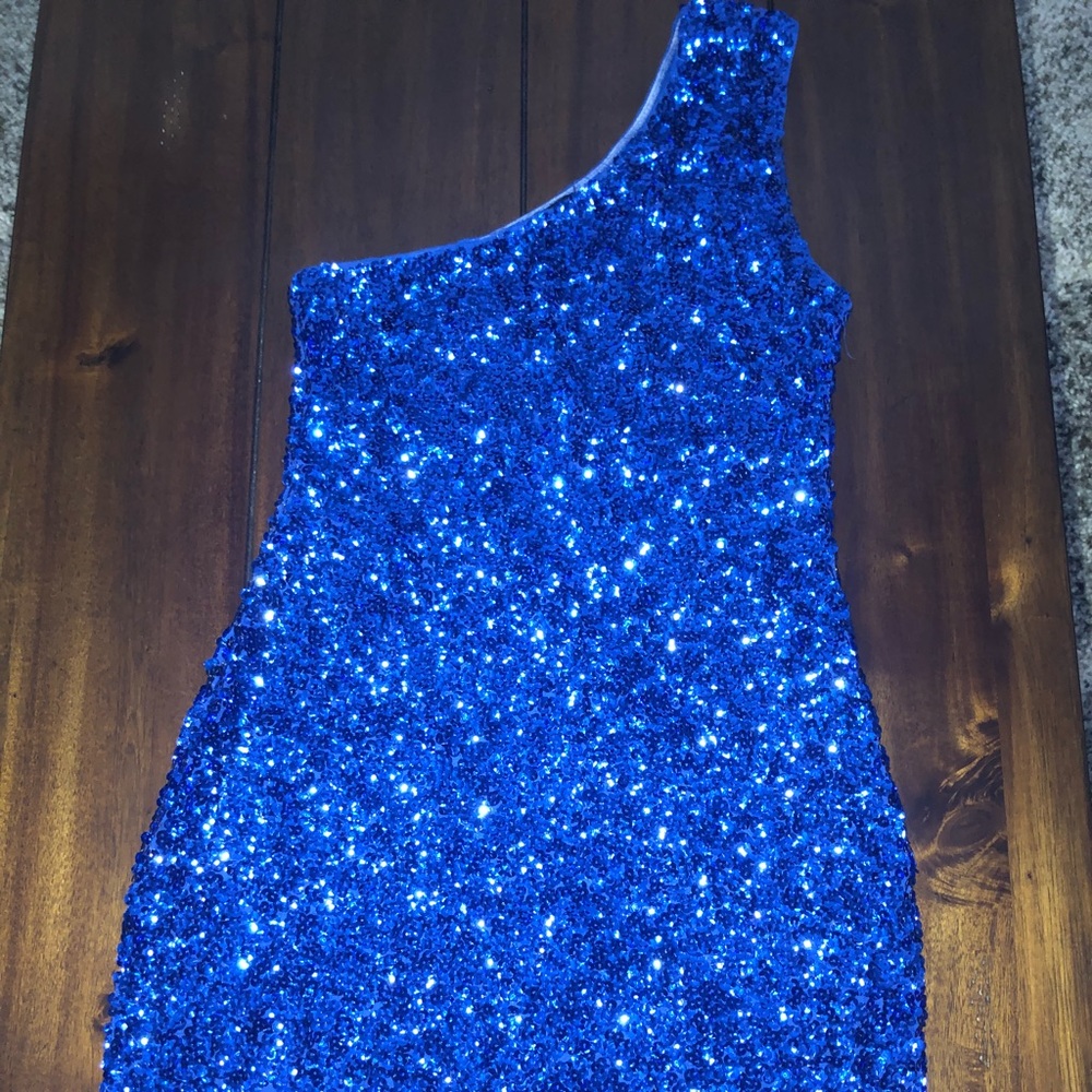 Royal Blue sequined Party dress